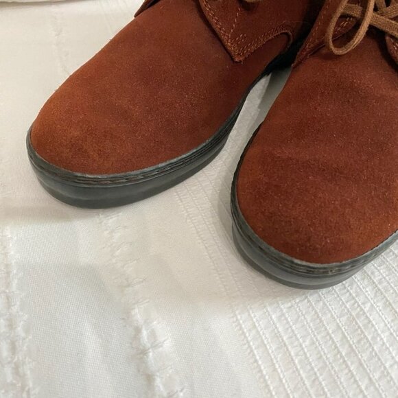 NWOT TOD'S WOMEN'S TEL QUEL RUST BROWN SUEDE LACE UP BOOTIES - 7,5 - Picture 5 of 7